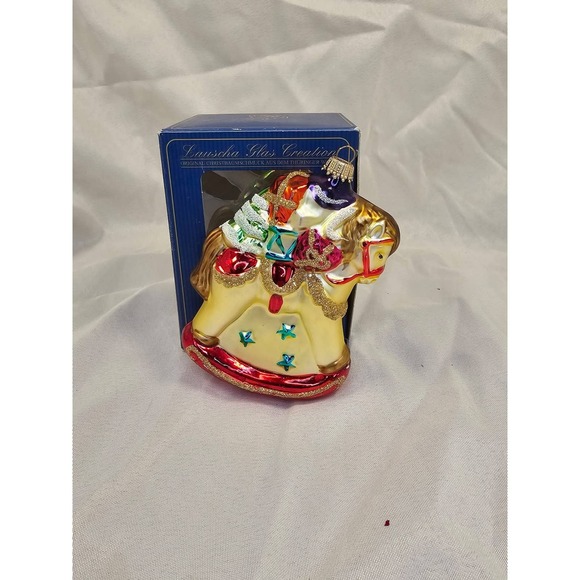 Krebs Glas Lausha Creation  Rocking Horse Christmas Ornament Made in Germany - Picture 3 of 8